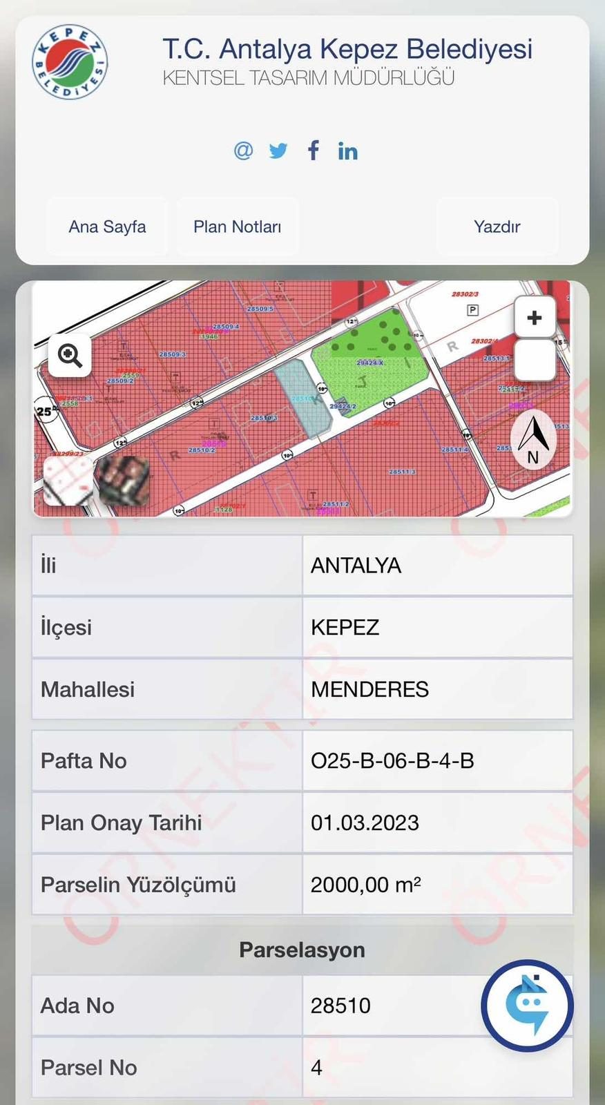 Altınova Menderes De 633 M2 Ticari Arsa ( Hisseli)