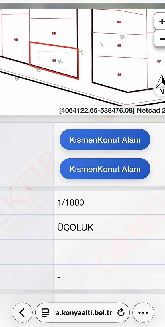 Угловой участок виллы на продажу в Üçolukta
