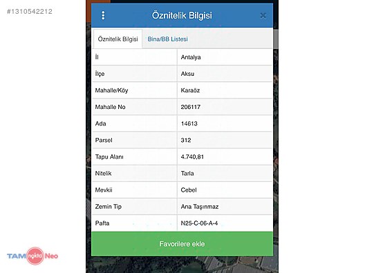 Земельный участок для инвестиций 265 деревьев в Акысу Караёзде площадью 4740 м² на продажу