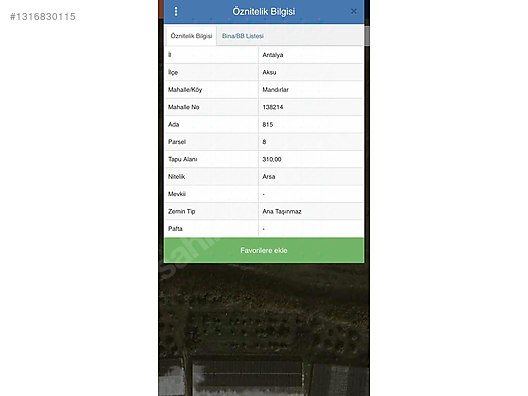 Aksu Mandırlar'da Yatırımlık Fırsat Arsa