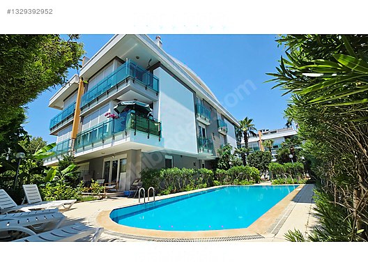 güzelobada'havuzlu,kapalı otoparklı,bahçeli,1+1 eşyalı daire